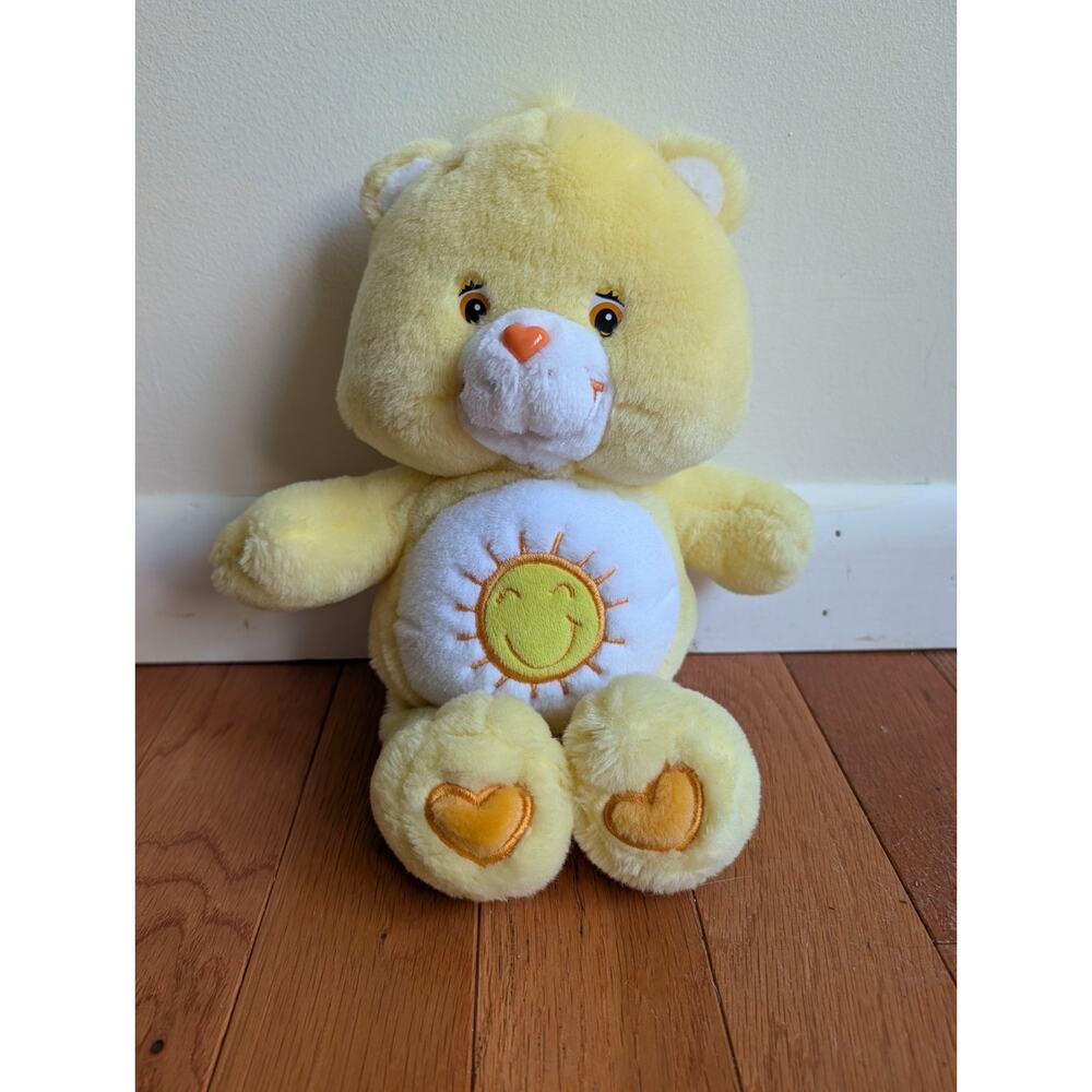Vintage Care Bears Funshine Bear 12” Plush Toy 2003 Clean